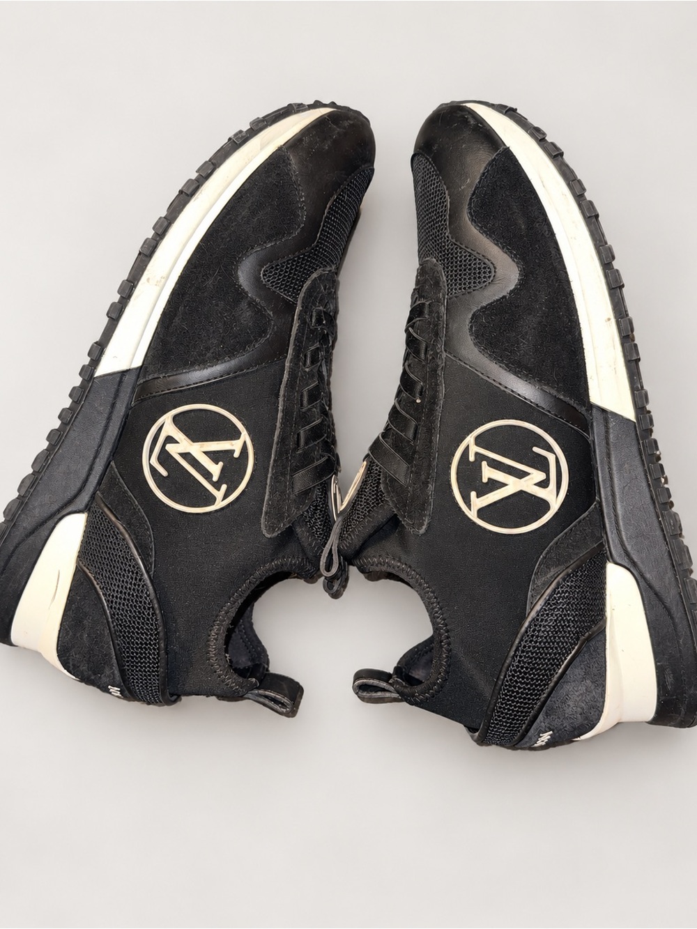 Louis Vuitton Black and White Runaway Trainers